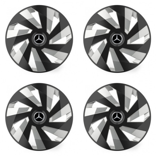 Poklice pro Mercedes 15 Vector RC black and silver
