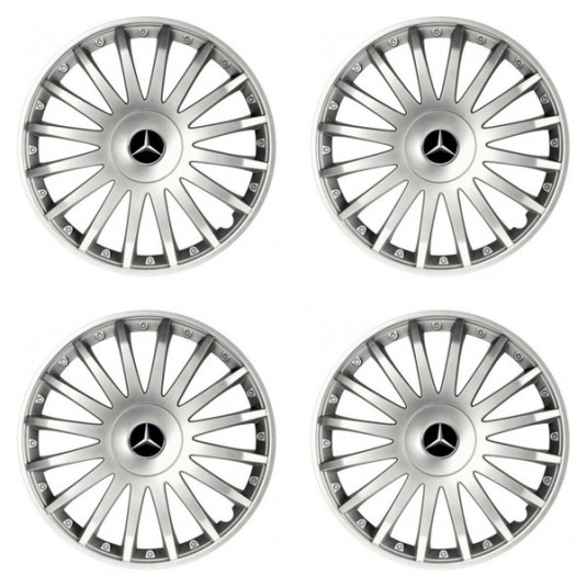 Poklice pro Mercedes 16 CRYSTAL silver