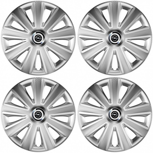 Poklice pro Opel 14 Aviator carbon RC silver