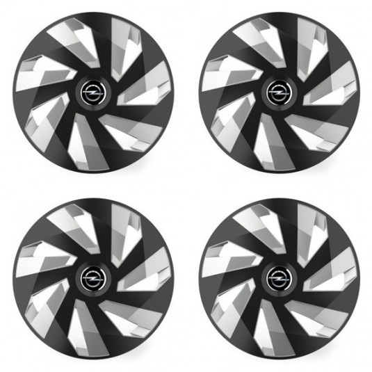 Poklice pro Opel 14 Vector RC black and silver