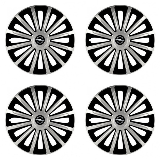 Poklice pro Opel 16 TREND silver and black