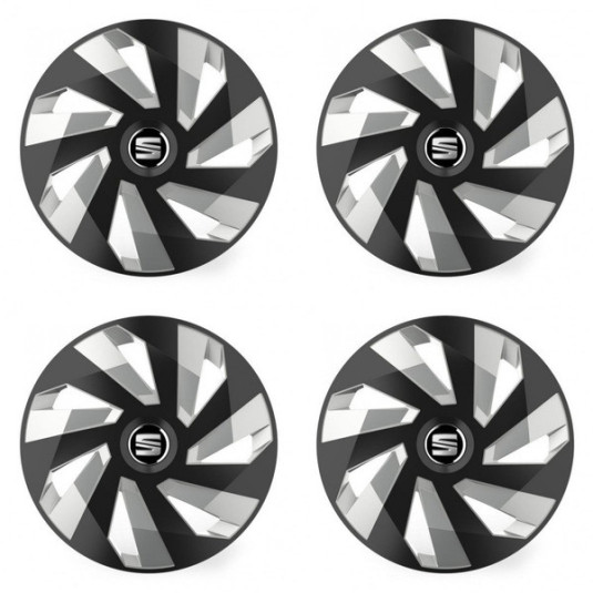 Poklice pro Seat 14 Vector RC black and silver