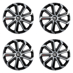 Poklice pro Seat 15 Evo black&silver