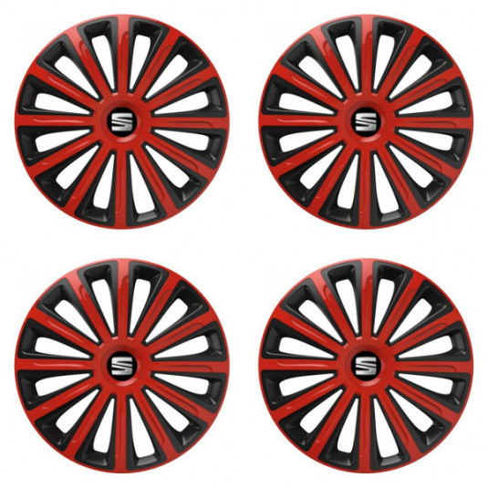 Poklice pro Seat 15 TREND red and black