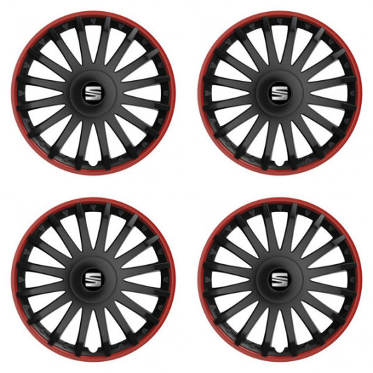 Poklice pro Seat 15 CRYSTAL RO black