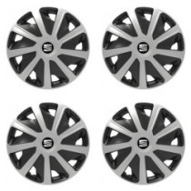 Poklice pro Seat pre dodávky 15 Craft silver and black