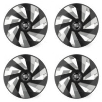 Poklice pro Seat 16 Vector RC black and silver