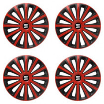 Poklice pro Seat 16 TREND red and black