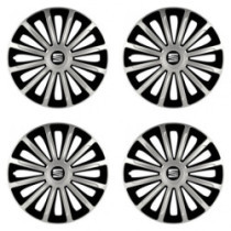 Poklice pro Seat 16 TREND silver and black