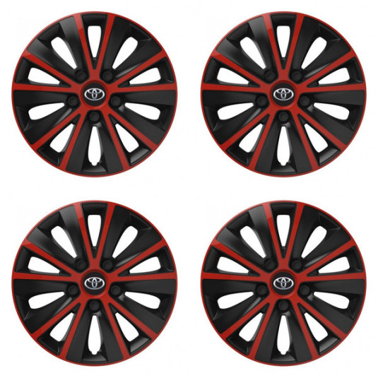 Poklice pro Toyota 15 RAPIDE red and black