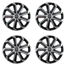 Poklice pro Toyota 16 Evo black&silver