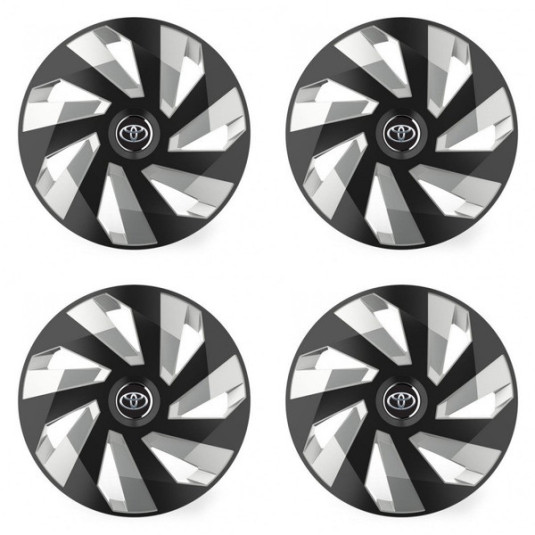 Poklice pro Toyota 16 Vector RC black and silver