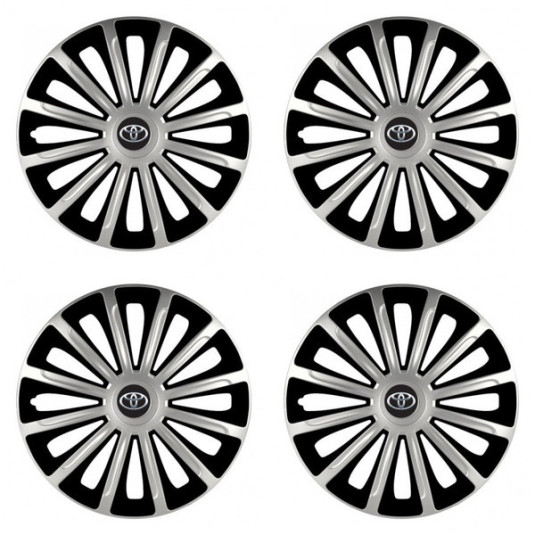 Poklice pro Toyota 16 TREND silver and black