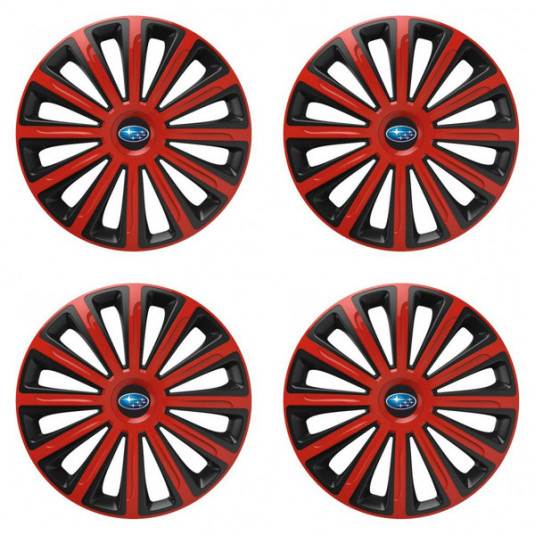 Poklice pro Subaru 16 TREND red and black