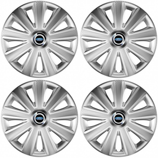 Poklice pro Ford 14 Aviator carbon RC silver