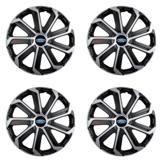 Poklice pro Ford 16 Evo black&silver