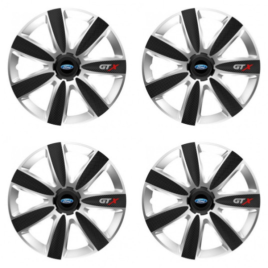 Poklice pro Ford 16 GTX CARBON silver/black