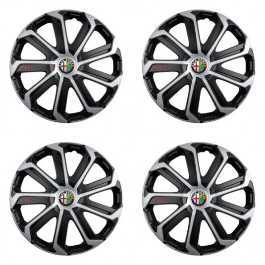 Poklice pro Alfa Romeo 15 Evo black&silver