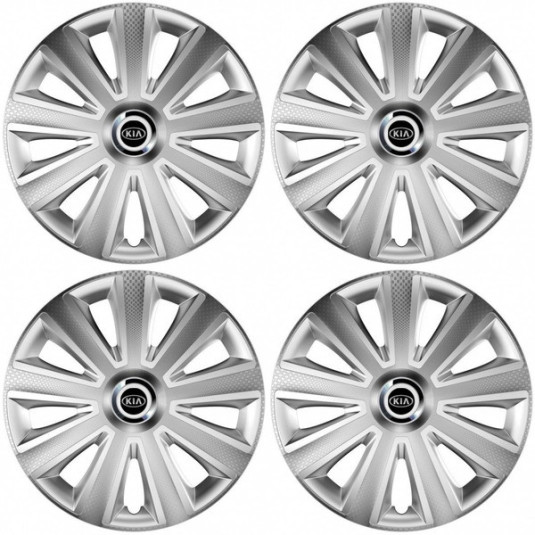 Poklice pro Kia (staršie logo) 14 Aviator carbon RC silver