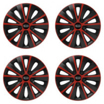 Poklice pro Kia (staršie logo) 14 RAPIDE red and black