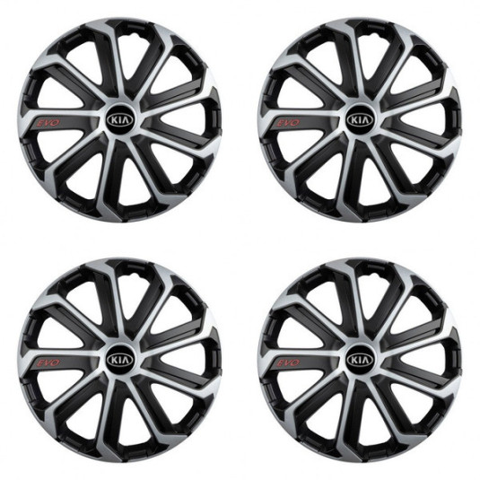 Poklice pro Kia (staršie logo) 15 Evo black&silver