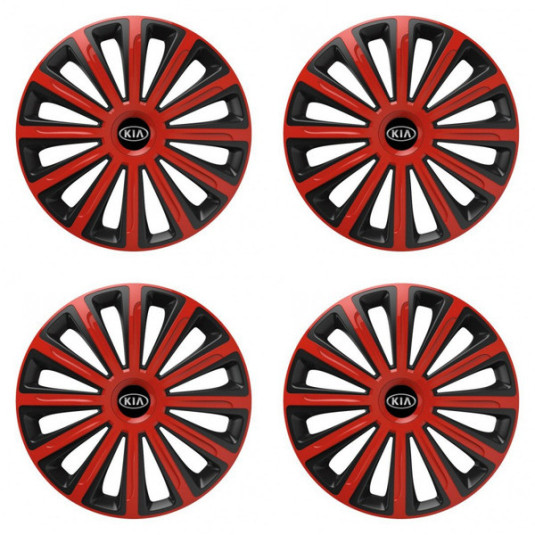 Poklice pro Kia (staršie logo) 15 TREND red and black