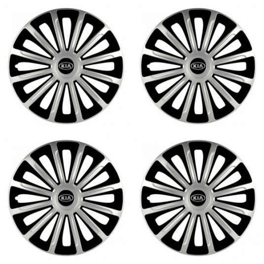 Poklice pro Kia (staršie logo) 16 TREND silver and black