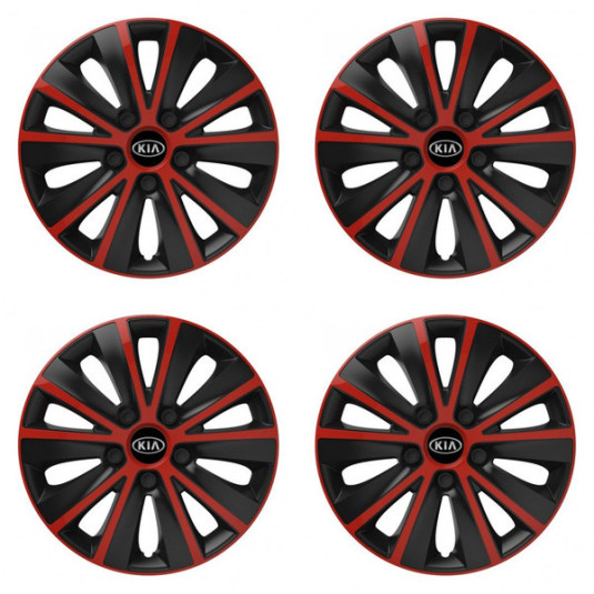 Poklice pro Kia (staršie logo) 16 RAPIDE red and black