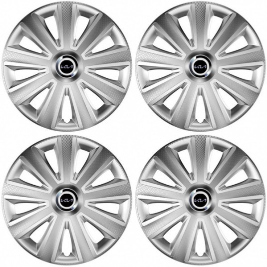 Poklice pro Kia (nové logo) 14 Aviator carbon RC silver