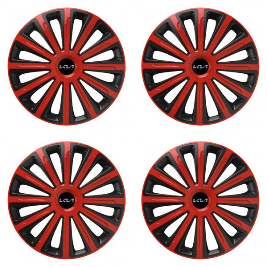 Poklice pro Kia (nové logo) 15 TREND red and black
