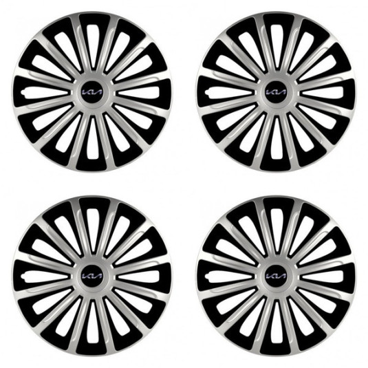 Poklice pro Kia (nové logo) 16 TREND silver and black
