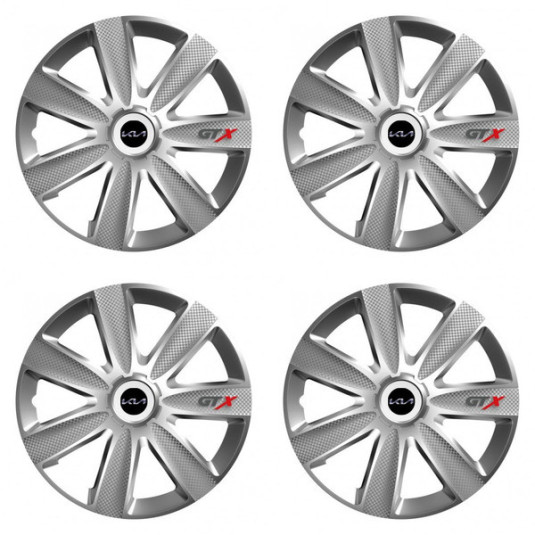 Poklice pro Kia (nové logo) 16 GTX CARBON silver