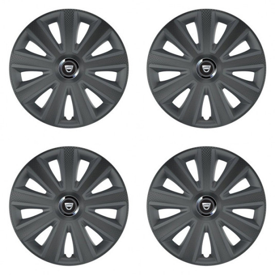 Poklice pro Dacia (staršie logo) 15 Aviator carbon grafite