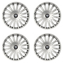 Poklice pro Dacia (staršie logo) 15 CRYSTAL silver