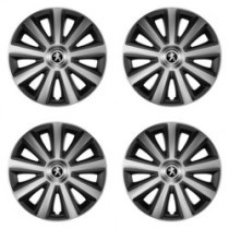 Poklice pro Peugeot (staršie logo) 14 Aviator carbon silver&black