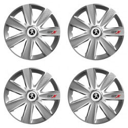 Poklice pro Peugeot (staršie logo) 14 GTX CARBON silver