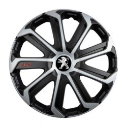 Poklice pro Peugeot (staršie logo) 15 Evo black&silver