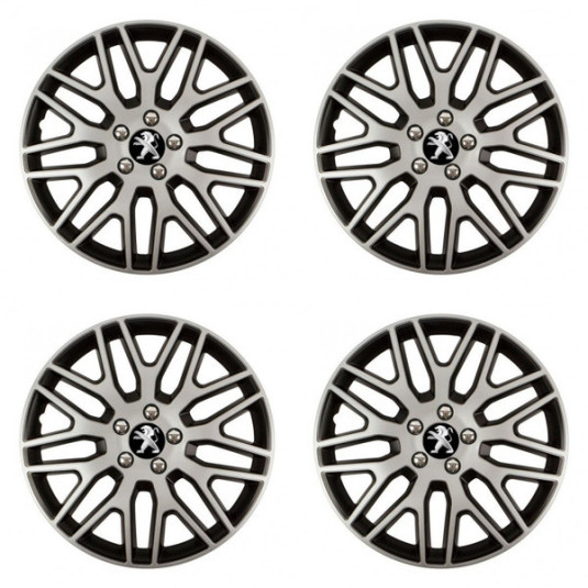 Poklice pro Peugeot (staršie logo) 15 Dakar NC silver and black
