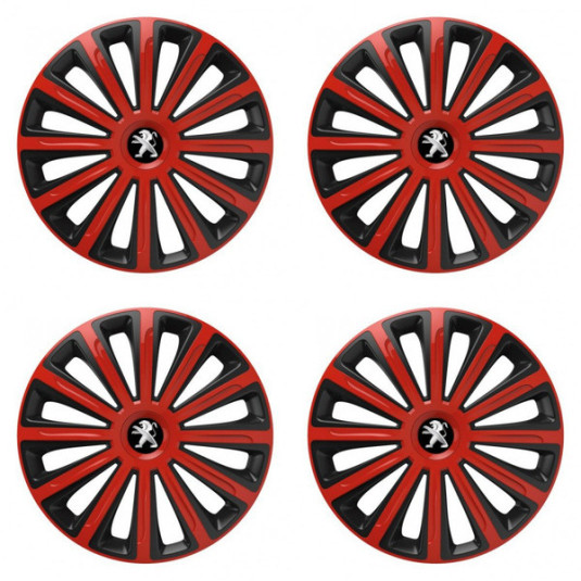 Poklice pro Peugeot (staršie logo) 15 TREND red and black