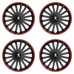 Poklice pro Peugeot (staršie logo) 15 CRYSTAL RO black