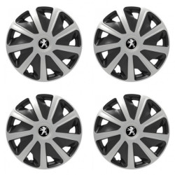 Poklice pro Peugeot (staršie logo) pre dodávky 15 Craft silver and black