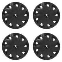 Poklice pro Peugeot (staršie logo) pre dodávky 15 Craft black