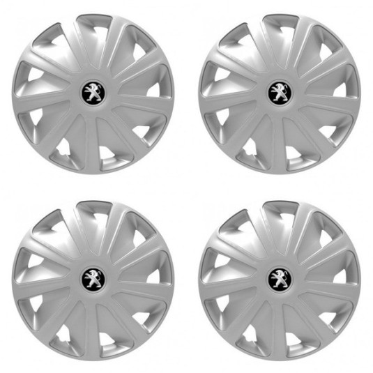 Poklice pro Peugeot (staršie logo) pre dodávky 15 Craft silver