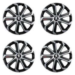 Poklice pro Peugeot (staršie logo) 16 Evo black&silver