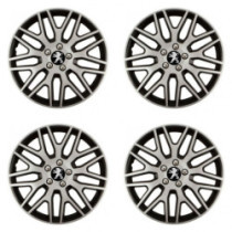 Poklice pro Peugeot (staršie logo) 16 Dakar NC silver and black