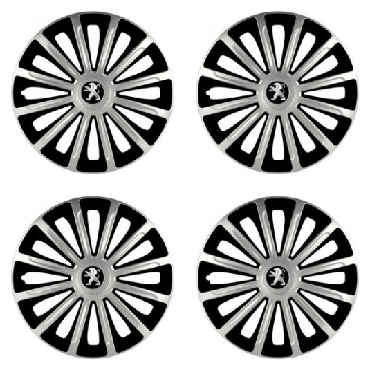 Poklice pro Peugeot (staršie logo) 16 TREND silver and black
