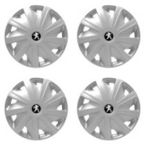 Poklice pro Peugeot (staršie logo) pre dodávky 16 Craft silver