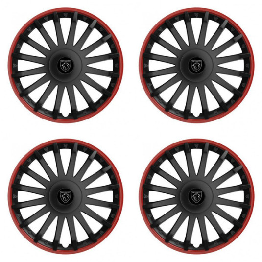 Poklice pro Peugeot (nové logo) 16 CRYSTAL RO black