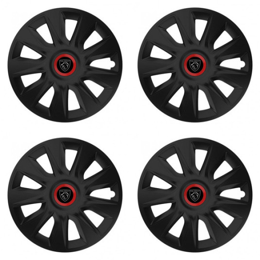 Poklice pro Peugeot (nové logo) 17 STRATOS RR black