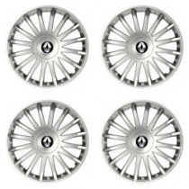 Poklice pro Renault (staršie logo) 15 CRYSTAL silver